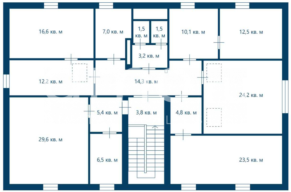 Планировка офиса 140 м², 3 этаж, Особняк «Хлыновский тупик, 3, стр. 4»